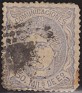 Spain 1870 Allegories 1 Mil. Blue Edifil 107. esp 107. Uploaded by susofe